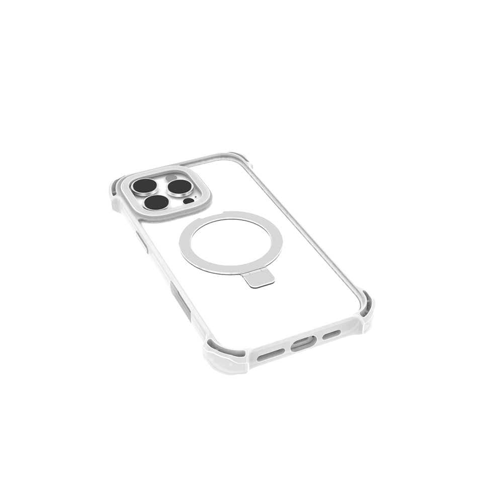 Apple iPhone 16 Pro Max Kılıf Magsafe Şarj Özellikli Raptic Dual Serisi Şeffaf Standlı Kapak Şeffaf