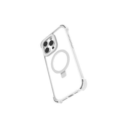 Apple iPhone 16 Pro Max Kılıf Magsafe Şarj Özellikli Raptic Dual Serisi Şeffaf Standlı Kapak Siyah