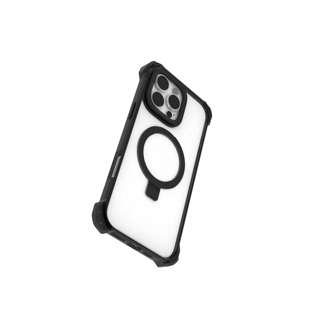 iPhone 16 Pro Max Kılıf M-safe Şarj Özellikli Raptic Dual Serisi Şeffaf Standlı Kılıf