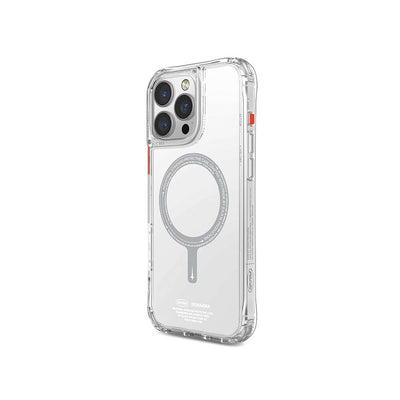 Apple iPhone 16 Pro Max Kılıf Magsafe Şarj Özellikli Şeffaf Airbag Tasarımlı Skinarma Saido Kapak Şeffaf