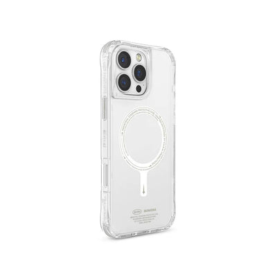 Apple iPhone 16 Pro Max Kılıf Magsafe Şarj Özellikli Şeffaf Airbag Tasarımlı Skinarma Saido Nightglow Kapak Şeffaf