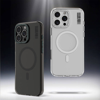 Apple iPhone 16 Pro Max Kılıf Magsafe Şarj Özellikli Şeffaf Youngkit Crystal Shield Serisi Kapak Siyah