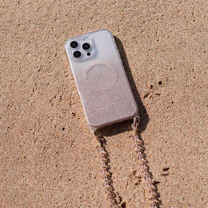 iPhone 16 Pro Max Kılıf M-safe Şarj Özellikli Simli Arka Yüzey Askı Aparatlı Coehl Lumino Kılıf