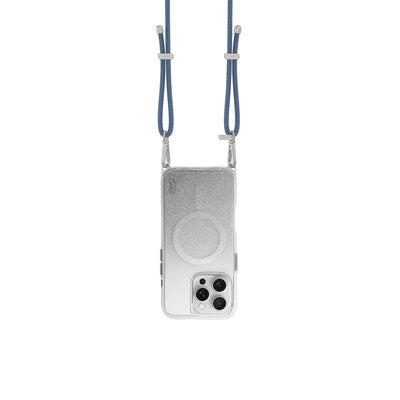 Apple iPhone 16 Pro Max Kılıf Magsafe Şarj Özellikli Simli Arka Yüzey Askı Aparatlı Coehl Lumino Kapak Rose Gold