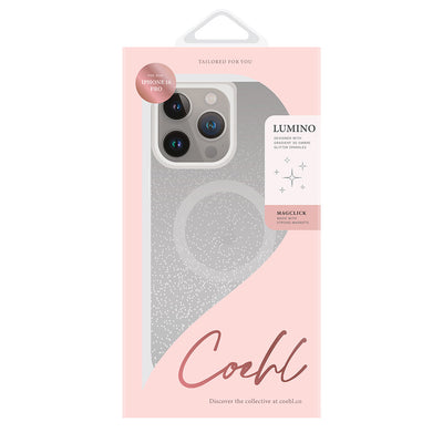 Apple iPhone 16 Pro Max Kılıf Magsafe Şarj Özellikli Simli Arka Yüzey Askı Aparatlı Coehl Lumino Kapak Rose Gold