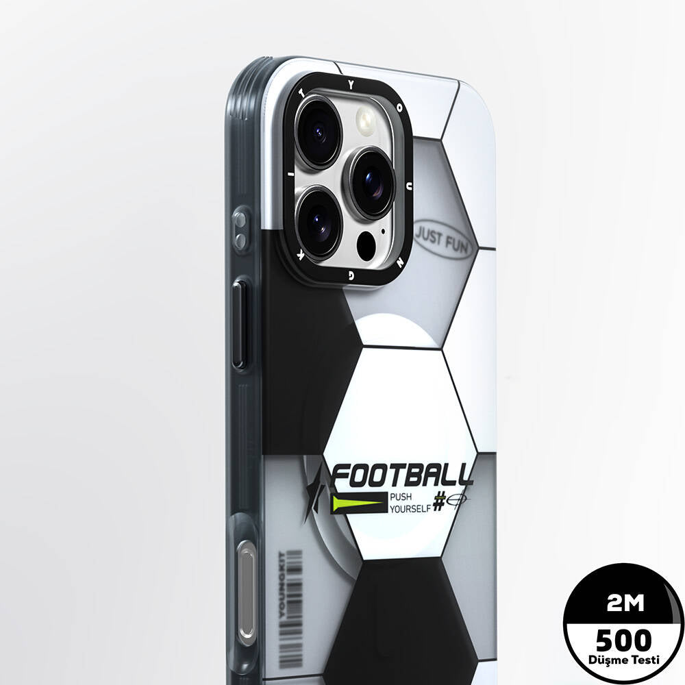 Apple iPhone 16 Pro Max Kılıf Magsafe Şarj Özellikli Spor Tasarımlı Youngkit Dynamic Serisi Kapak Kahverengi