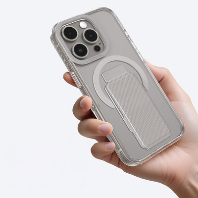 Apple iPhone 16 Pro Max Kılıf Magsafe Şarj Özellikli Standlı Amazingthing Titan Pro Plus Kapak Gri