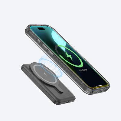 Apple iPhone 16 Pro Max Kılıf Magsafe Şarj Özellikli Standlı Amazingthing Titan Pro Plus Kapak Gri