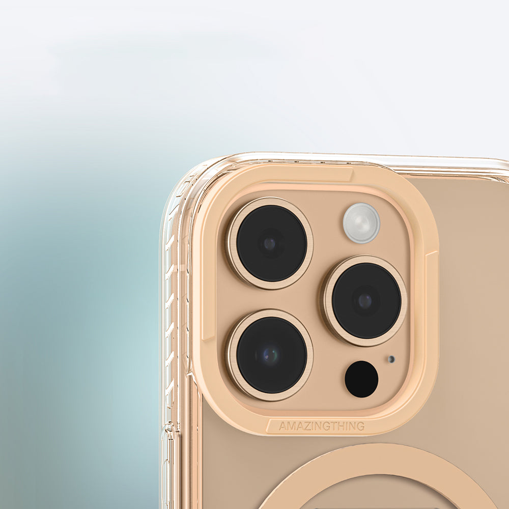 Apple iPhone 16 Pro Max Kılıf Magsafe Şarj Özellikli Standlı Amazingthing Titan Pro Plus Kapak Gri