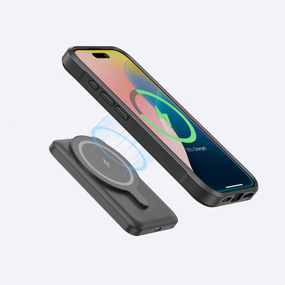 Apple iPhone 16 Pro Max Kılıf Magsafe Şarj Özellikli Standlı Kartlıklı Set Amazingthing Glamour Luxe Serisi Kapak Siyah
