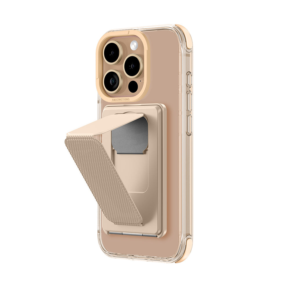 Apple iPhone 16 Pro Max Kılıf Magsafe Şarj Özellikli Standlı Set Amazingthing Omni Adventure Serisi Kapak Rose Gold