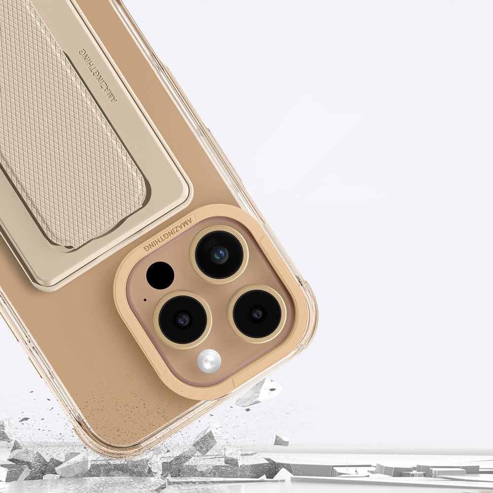 Apple iPhone 16 Pro Max Kılıf Magsafe Şarj Özellikli Standlı Set Amazingthing Omni Adventure Serisi Kapak Rose Gold