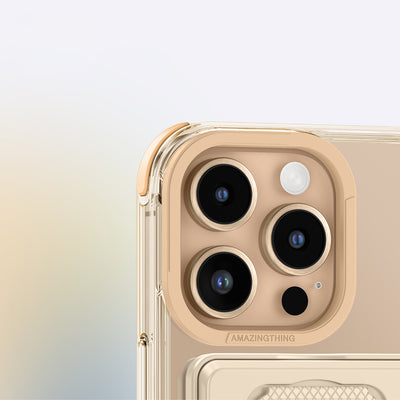Apple iPhone 16 Pro Max Kılıf Magsafe Şarj Özellikli Standlı Set Amazingthing Omni Adventure Serisi Kapak Rose Gold