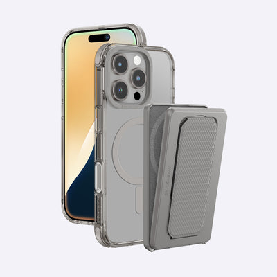 Apple iPhone 16 Pro Max Kılıf Magsafe Şarj Özellikli Standlı Set Amazingthing Omni Adventure Serisi Kapak Rose Gold