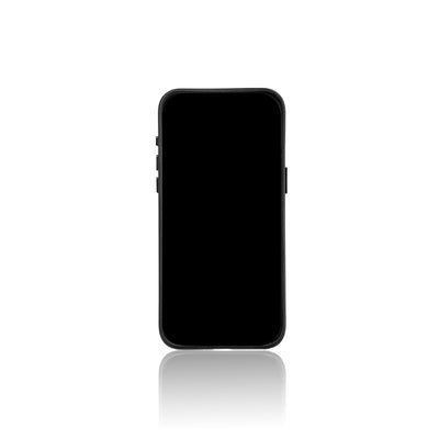 Apple iPhone 16 Pro Max Kılıf M-safe Şarj Özellikli Standlı Suni Deri Tasarımlı Pynana Dancing Circle Serisi Kapak Siyah