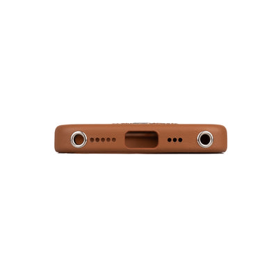 Apple iPhone 16 Pro Max Kılıf M-safe Şarj Özellikli Standlı Suni Deri Tasarımlı Pynana Dancing Circle Serisi Kapak Lila
