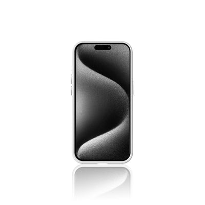 Apple iPhone 16 Pro Max Kılıf M-safe Şarj Özellikli Suni Deri Tasarımlı Desenli Pynana Print Serisi Kapak Beyaz
