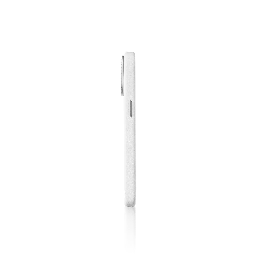 Apple iPhone 16 Pro Max Kılıf M-safe Şarj Özellikli Suni Deri Tasarımlı Pynana Starry Serisi Kapak Beyaz