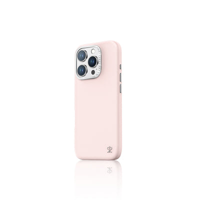 Apple iPhone 16 Pro Max Kılıf M-safe Şarj Özellikli Suni Deri Tasarımlı Pynana Starry Serisi Kapak Beyaz