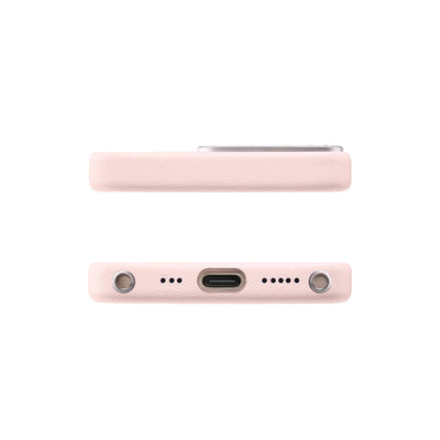 Apple iPhone 16 Pro Max Kılıf M-safe Şarj Özellikli Suni Deri Tasarımlı Pynana Starry Serisi Kapak Beyaz