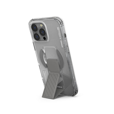 Apple iPhone 16 Pro Max Kılıf Magsafe Şarj Özellikli Teknoloji Desenli Standlı Skinarma Axon Kapak Titanyum