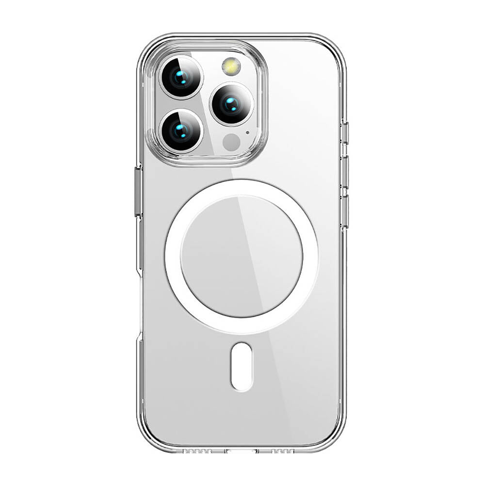 iPhone 16 Pro Max Kılıf M-safe Şarj Özellikli Transparan Sert PC Wlons Pita Kılıf