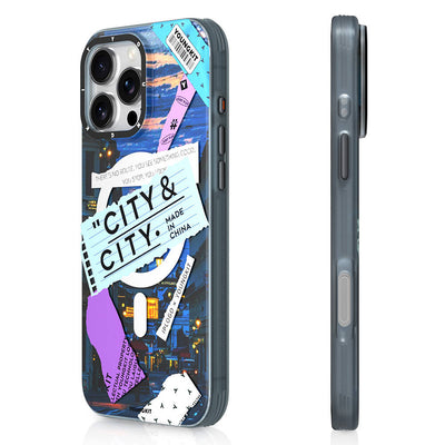 Apple iPhone 16 Pro Max Kılıf Magsafe Şarj Özellikli Youngkit A-City Serisi Kapak Mavi
