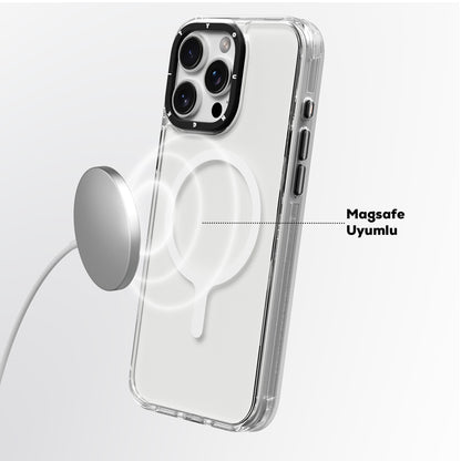iPhone 16 Pro Max Kılıf M-safe Şarj Özellikli YoungKit Crystal Color Serisi Kılıf