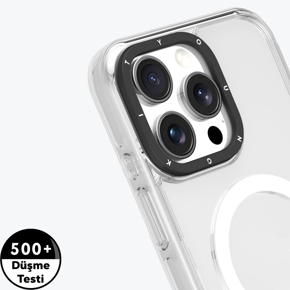 Apple iPhone 16 Pro Max Kılıf Magsafe Şarj Özellikli YoungKit Crystal Color Serisi Kapak Sarı