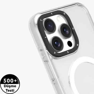 Apple iPhone 16 Pro Max Kılıf Magsafe Şarj Özellikli YoungKit Crystal Color Serisi Kapak Sarı