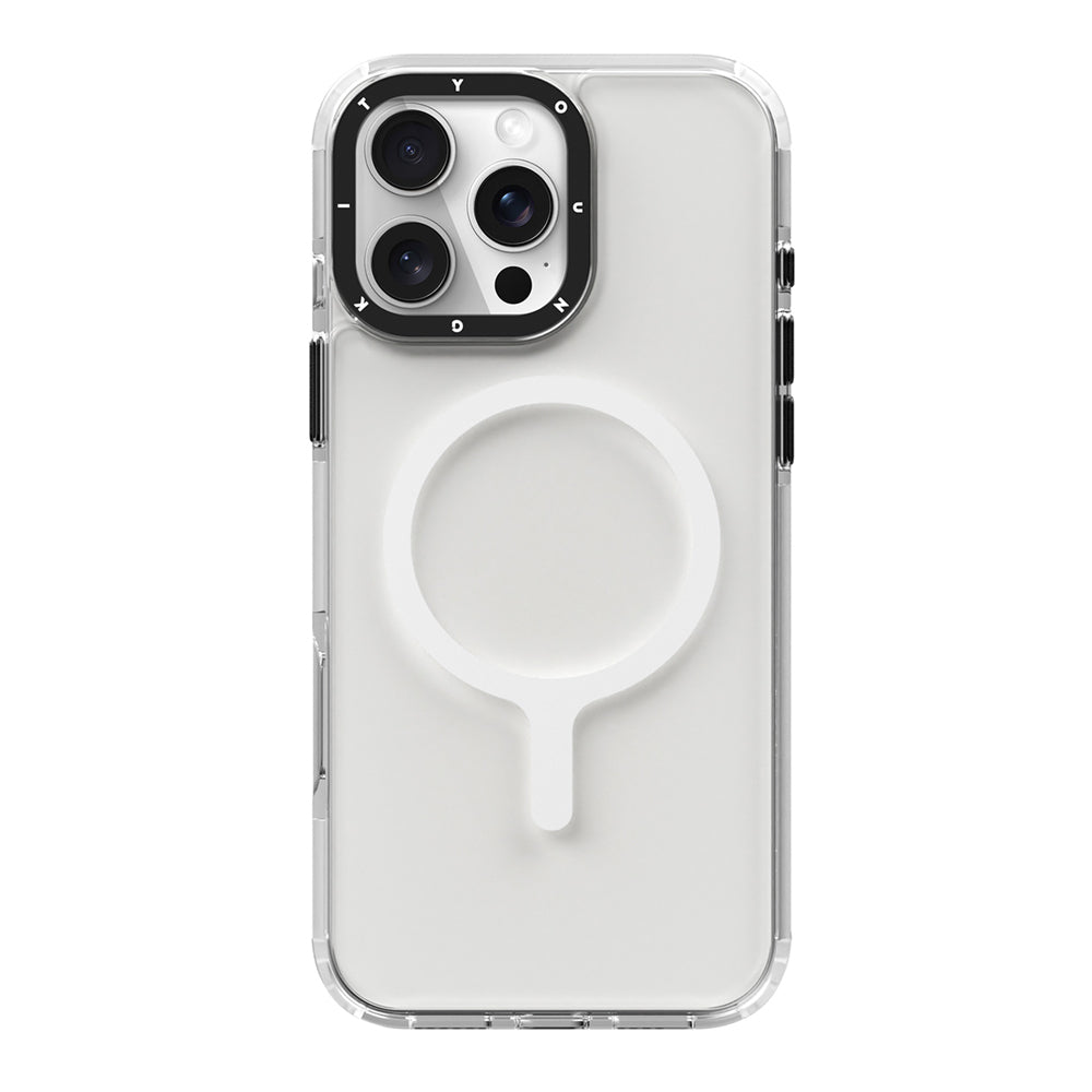 Apple iPhone 16 Pro Max Kılıf Magsafe Şarj Özellikli YoungKit Crystal Color Serisi Kapak Sarı