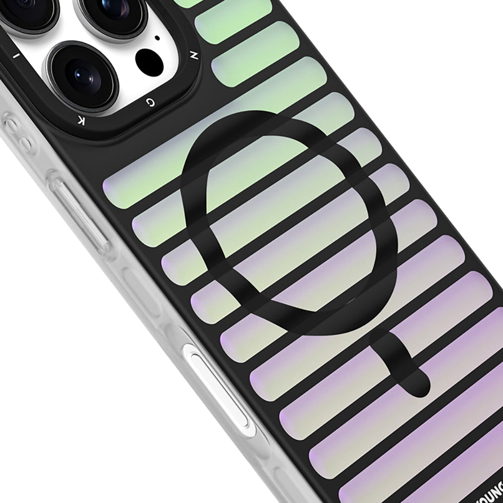 Apple iPhone 16 Pro Max Kılıf Magsafe Şarj Özellikli Youngkit Geek Serisi Kapak Beyaz