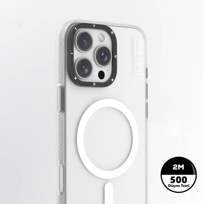 iPhone 16 Pro Max Kılıf M-safe Şarj Özellikli Youngkit Hidden Sand Serisi Kılıf