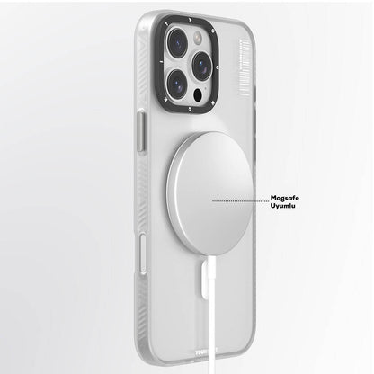 iPhone 16 Pro Max Kılıf M-safe Şarj Özellikli Youngkit Hidden Sand Serisi Kılıf