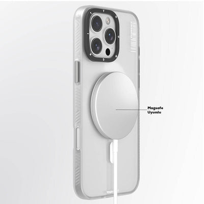 Apple iPhone 16 Pro Max Kılıf Magsafe Şarj Özellikli Youngkit Hidden Sand Serisi Kapak Gold