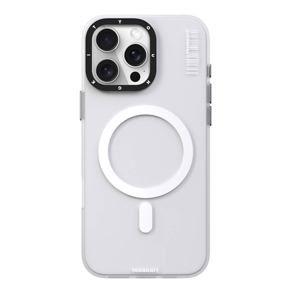 Apple iPhone 16 Pro Max Kılıf Magsafe Şarj Özellikli Youngkit Hidden Sand Serisi Kapak Gold