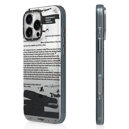 iPhone 16 Pro Max Kılıf M-safe Şarj Özellikli Youngkit Literary Serisi Shakespeare Kılıf