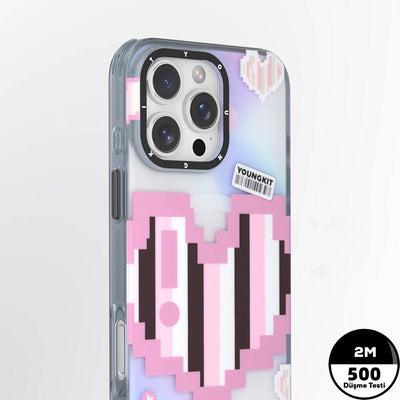 Apple iPhone 16 Pro Max Kılıf Magsafe Şarj Özellikli Youngkit Love Serisi Kapak Yeşil