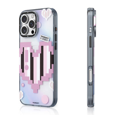 Apple iPhone 16 Pro Max Kılıf Magsafe Şarj Özellikli Youngkit Love Serisi Kapak Yeşil