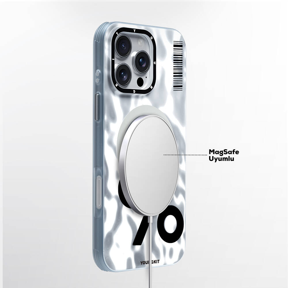 Apple iPhone 16 Pro Max Kılıf Magsafe Şarj Özellikli Youngkit Mathematical Serisi Kapak Colorful