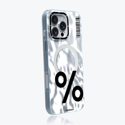 Apple iPhone 16 Pro Max Kılıf Magsafe Şarj Özellikli Youngkit Mathematical Serisi Kapak Gri