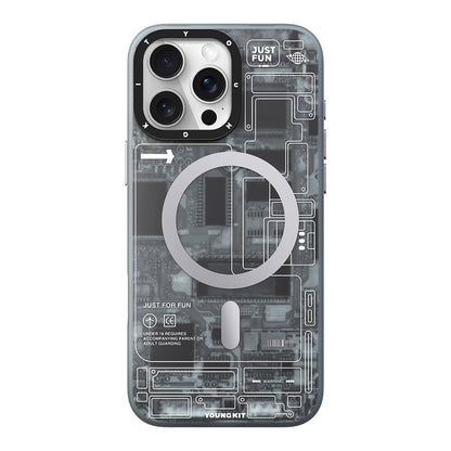 iPhone 16 Pro Max Kılıf M-safe Şarj Özellikli Youngkit Technology Serisi Kılıf