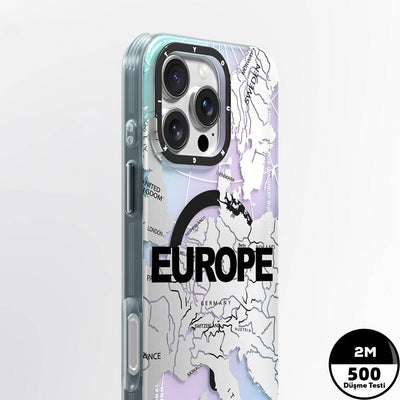 Apple iPhone 16 Pro Max Kılıf Magsafe Şarj Özellikli Youngkit Universal Serisi Kapak Siyah-Beyaz