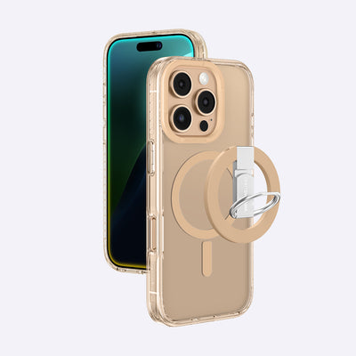 Apple iPhone 16 Pro Max Kılıf Magsafe Şarj Özellikli Yüzük Standlı Amazingthing Titan Pro Serisi Kapak Gri