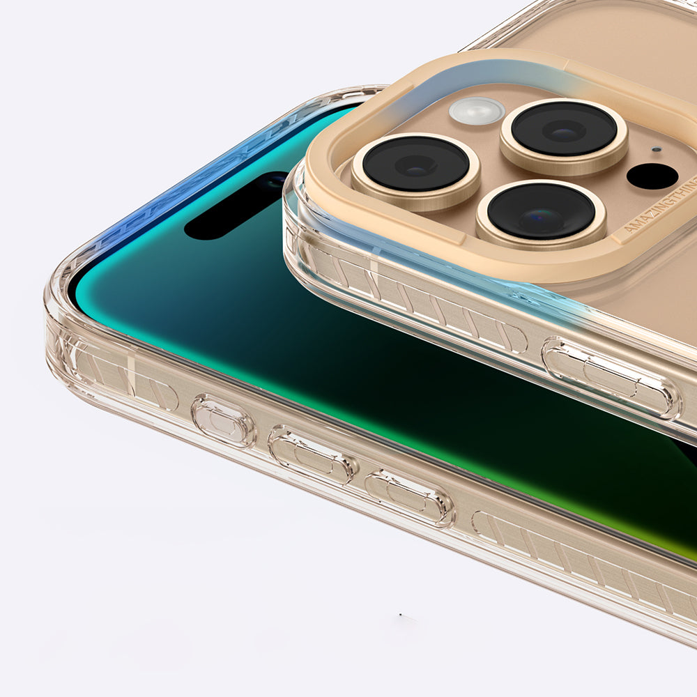 Apple iPhone 16 Pro Max Kılıf Magsafe Şarj Özellikli Yüzük Standlı Amazingthing Titan Pro Serisi Kapak Rose Gold