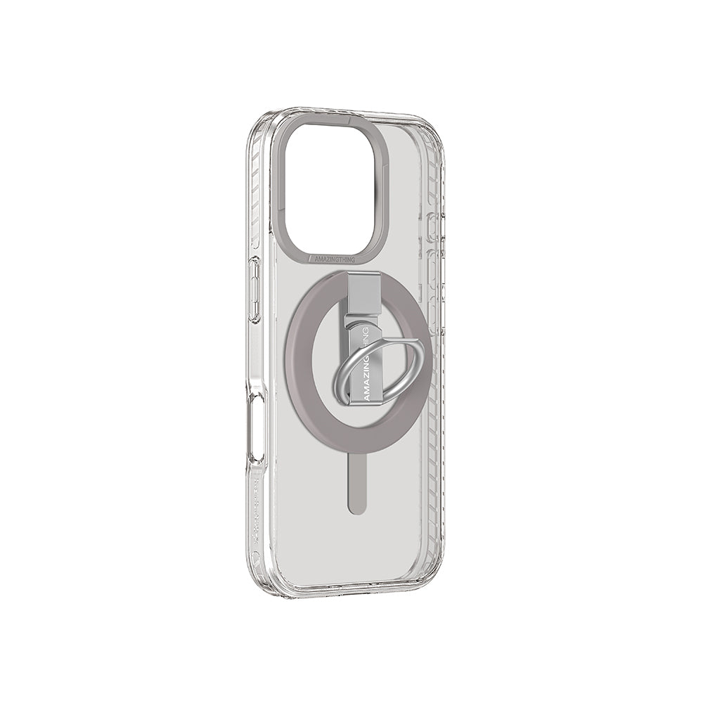 iPhone 16 Pro Max Kılıf M-safe Şarj Özellikli Yüzük Standlı Amazingthing Titan Pro Serisi Kılıf