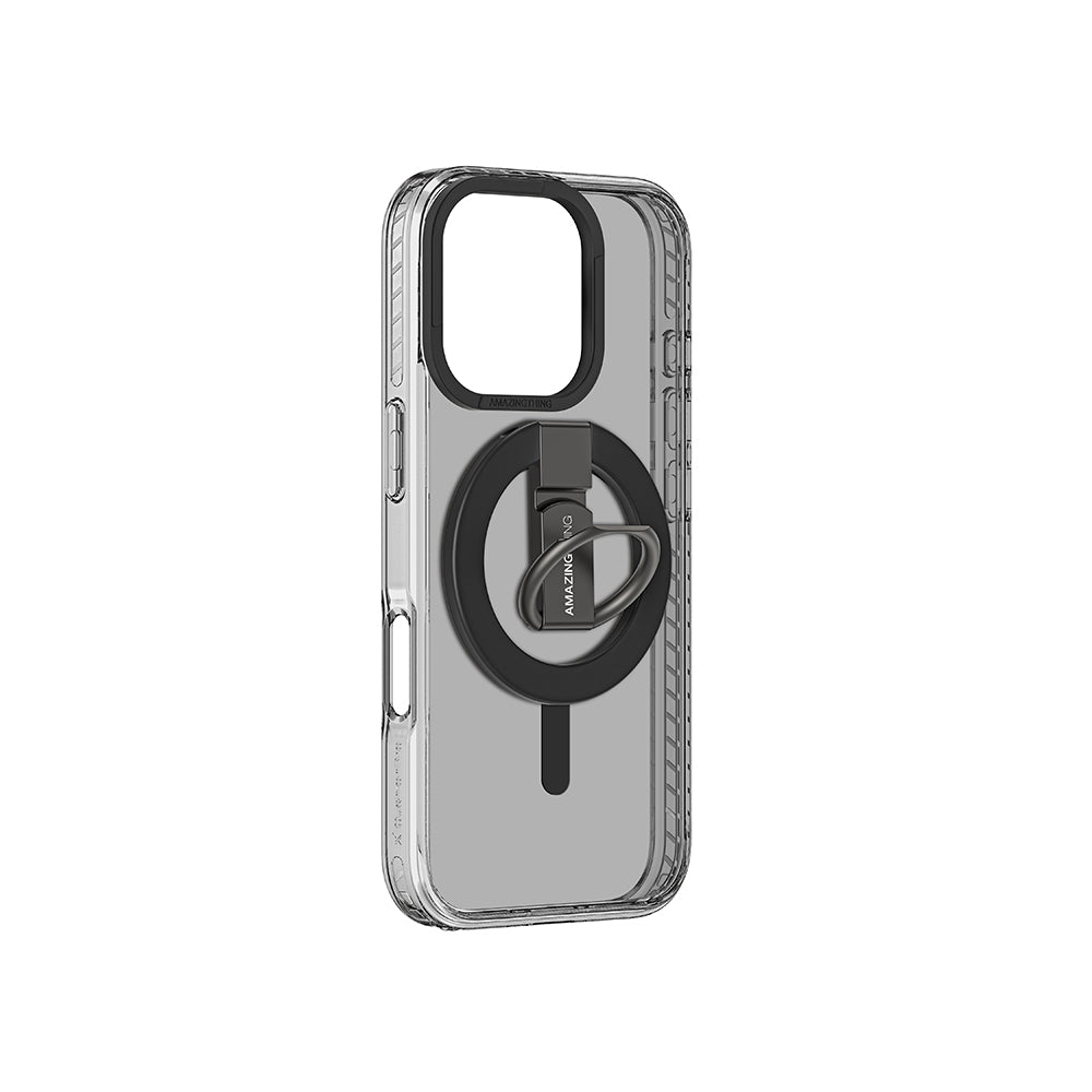Apple iPhone 16 Pro Max Kılıf Magsafe Şarj Özellikli Yüzük Standlı Amazingthing Titan Pro Serisi Kapak Rose Gold