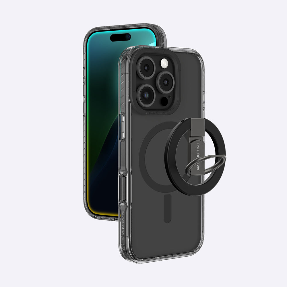 iPhone 16 Pro Max Kılıf M-safe Şarj Özellikli Yüzük Standlı Amazingthing Titan Pro Serisi Kılıf