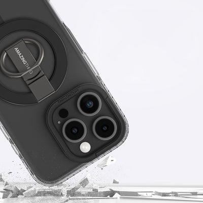 Apple iPhone 16 Pro Max Kılıf Magsafe Şarj Özellikli Yüzük Standlı Amazingthing Titan Pro Serisi Kapak Rose Gold