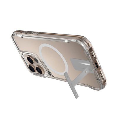Apple iPhone 16 Pro Max Kılıf Magsafe Şarj Özellikli Zore T-Max Standlı Kapak Şeffaf